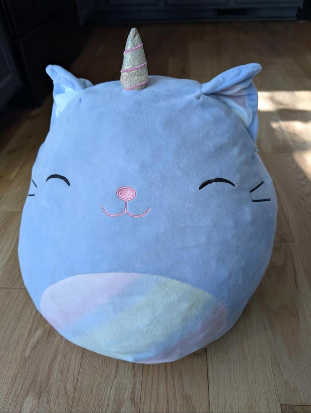 Courtney The Caticorn Cat Unicorn Soft Purple Rainbow 20" Large Squishmallow